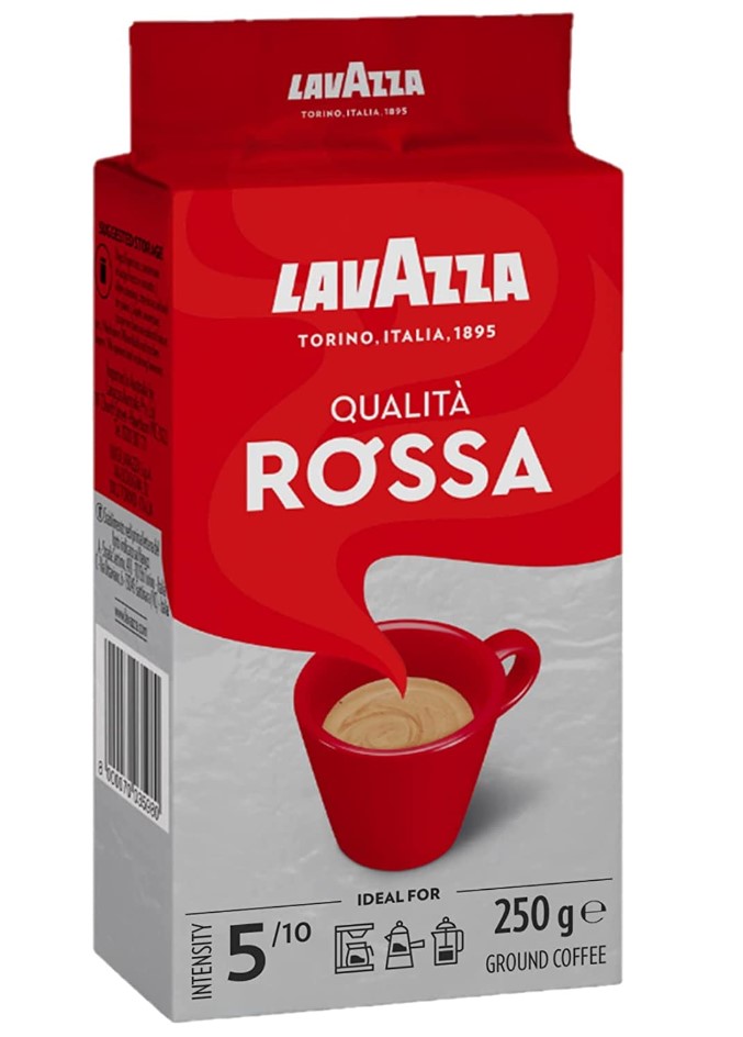 Café moulu : Lavazza ( qualité rouge )