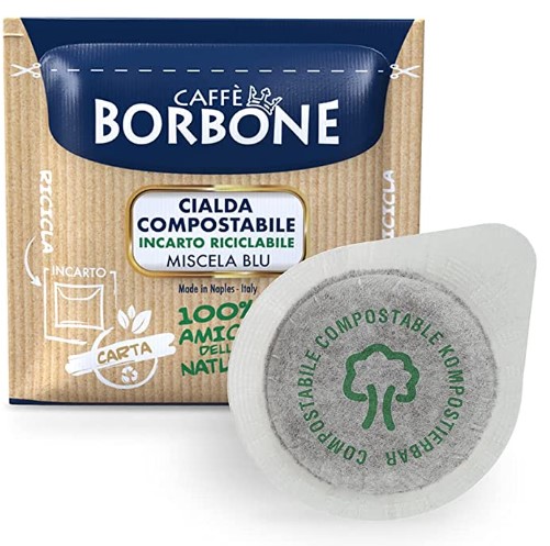 Café Pods Compostable : CAFFE BORBONE (Miscela Blu) 150 pods