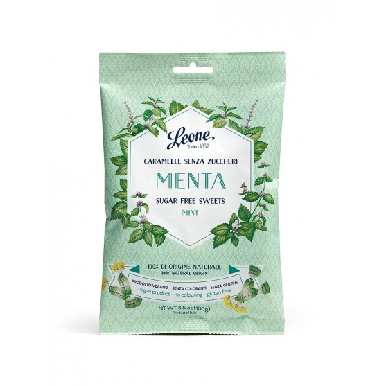 Bonbons à la menthe sans sucre - sachet (Piémont) 100g