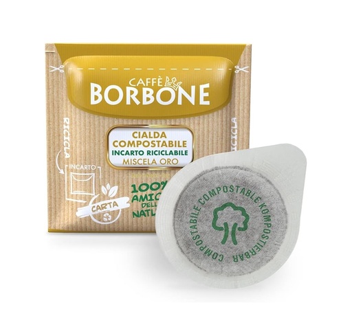 [Ref0109] Coffee Pods Compostable : CAFFE BORBONE (Miscela Oro - Gold Blend) 150 pods