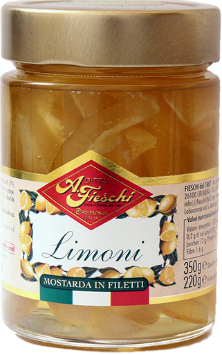 [Ref0180] Spiced Lemon Mustard in Fillets (Lombardy) 380g