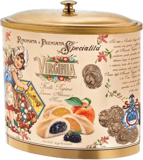 [Ref0351] ​Lemon, Apricot, and Blackberry Filled Pastries - Oval Box (Liguria) 200g