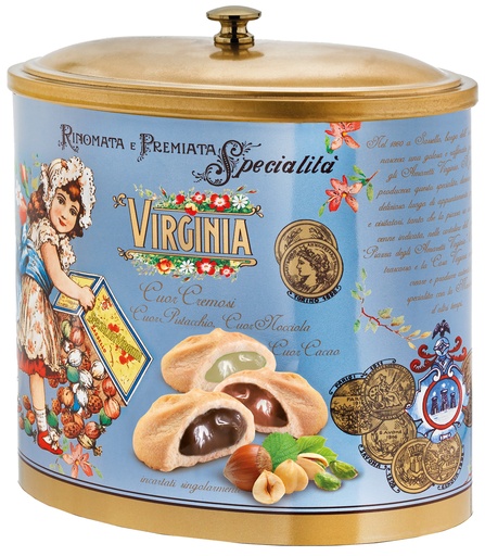 [Ref0352] Cuor Cremosi Pistache, noisette et cacao - boîte ovale (Ligurie) 200g